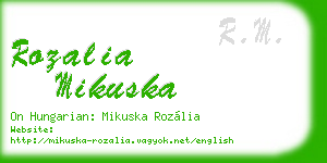 rozalia mikuska business card
